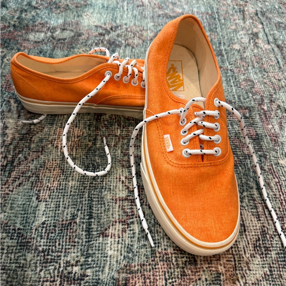 Vans Men's Orange Canvas Sneakers